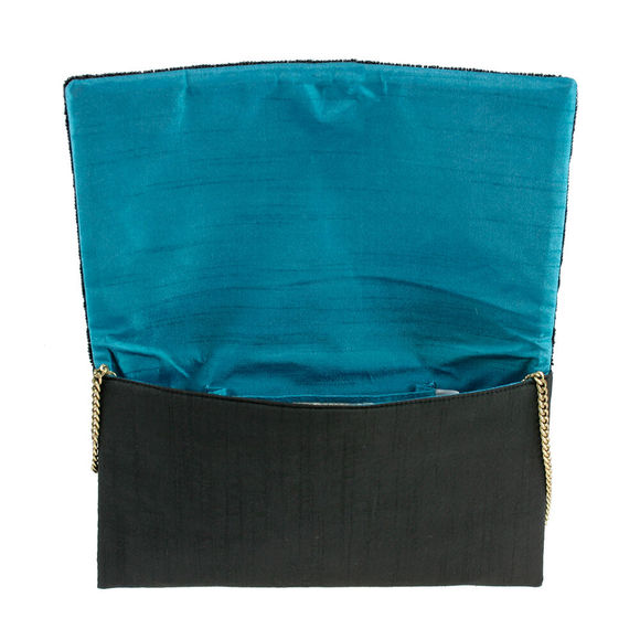 Mary Frances Cancer Horoscope Signs Bag Floral Beaded Black Handbag Purse NEW - Picture 6 of 6